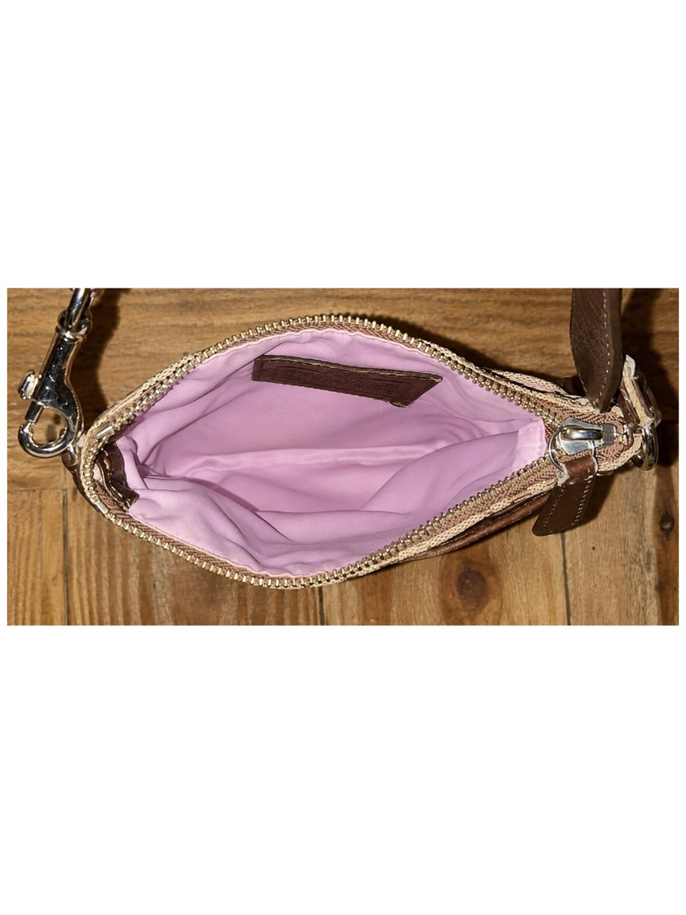Coach. Sutton Signature Swingpack Crossbody Bag & Signature Monogram Wristlet. - Picture 4 of 16
